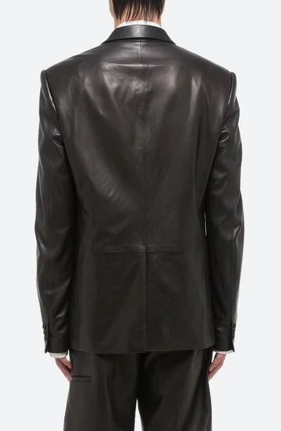 Shop Helmut Lang Gender Inclusive Leather Blazer In Black