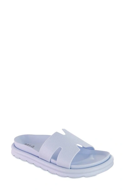 Shop Mia Bertini Slide Sandal In Light Blue