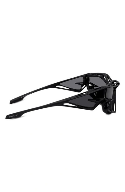 Shop Givenchy Giv Cut Cage 70mm Geometric Sunglasses In Matte Black / Smoke