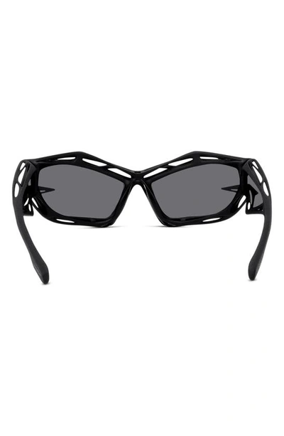 Shop Givenchy Giv Cut Cage 70mm Geometric Sunglasses In Matte Black / Smoke