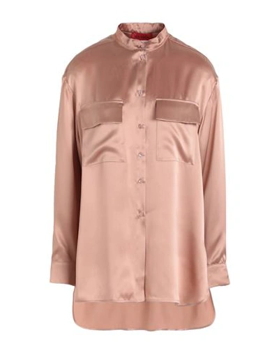 Shop Max & Co . Livorno Woman Shirt Pastel Pink Size 10 Silk