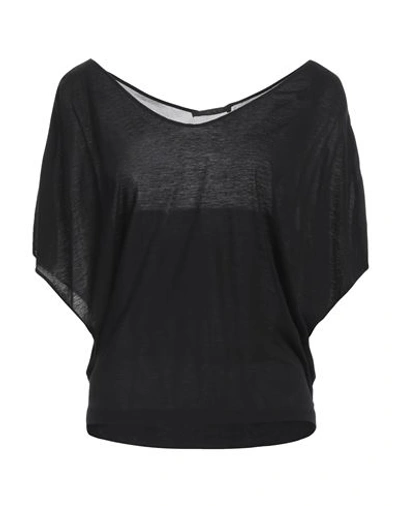 Shop Pinko Woman T-shirt Black Size M Viscose, Linen