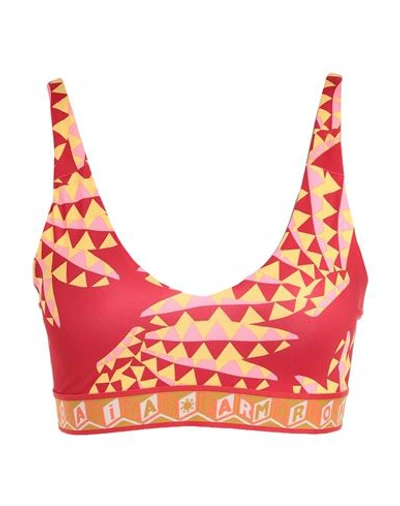 Shop Adidas Originals Adidas X Farm Rio Workout Bra - Medium Support Woman Top Tomato Red Size L A-c Recycled Polyester, E