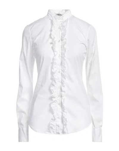 Shop Aglini Woman Shirt White Size 4 Cotton, Polyamide, Elastane