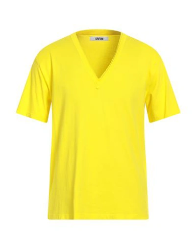 Shop Grifoni Man T-shirt Yellow Size Xl Cotton