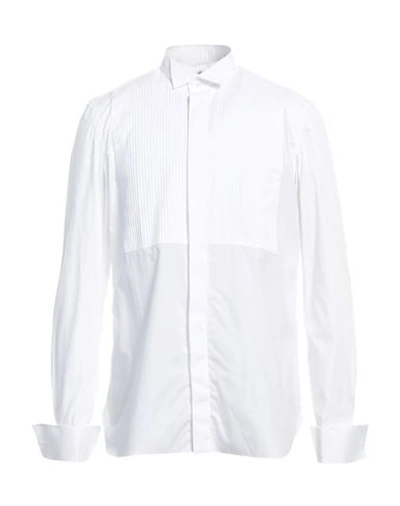 Shop Luigi Borrelli Napoli Man Shirt White Size 16 Cotton