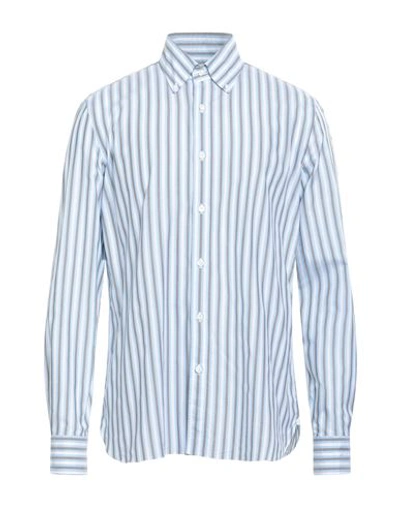 Shop Luigi Borrelli Napoli Man Shirt Sky Blue Size 17 Cotton