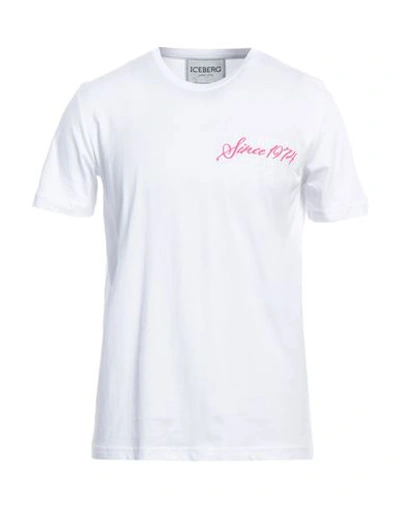 Shop Iceberg Man T-shirt White Size Xl Cotton