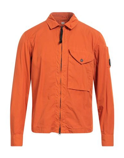 Shop C.p. Company C. P. Company Man Shirt Orange Size 3xl Cotton