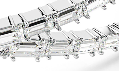 Swarovski Hyperbola Crystal-embellished Cuff Bracelet In Silver