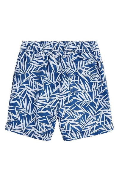 Shop Brooks Brothers Kids' Print Swim Trunks In Blue