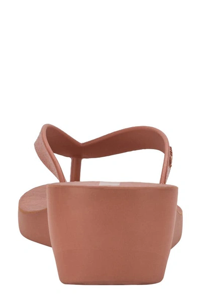 Ipanema Selfie Wedge Flatform Sandals In Dark Pink