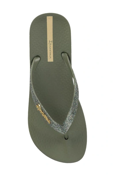 Shop Ipanema Ana Sparkle Flip Flop In Green