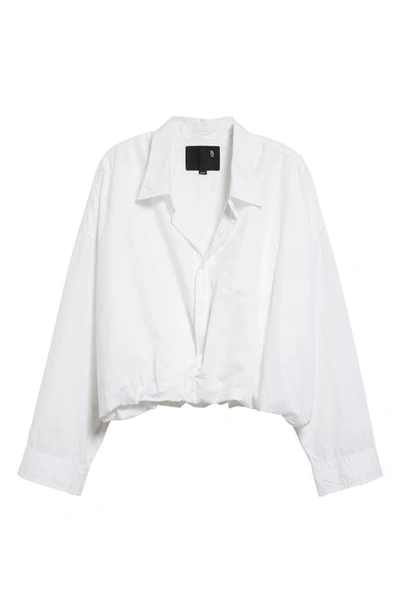 R13 Cropped Cotton Shirt In White