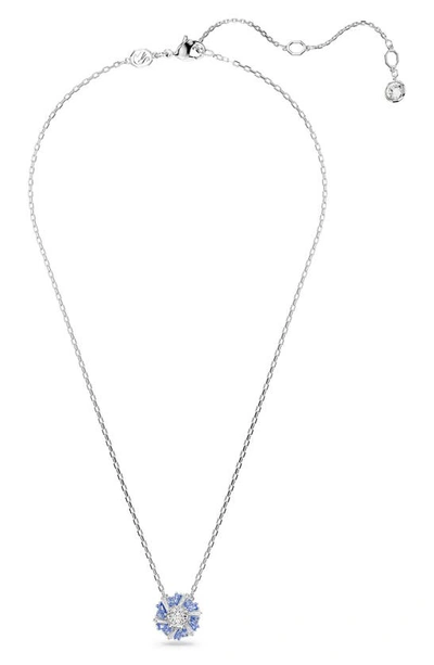 Shop Swarovski Idyllia Pendant Necklace In Blue