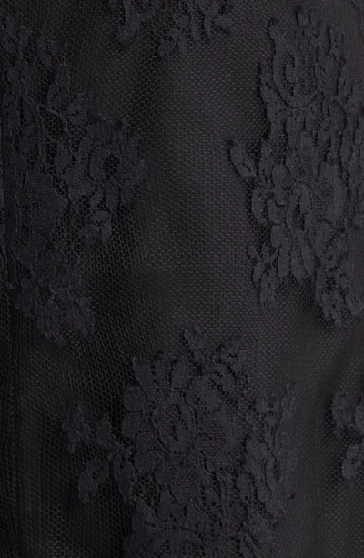 Dolce & Gabbana Lace Midi Dress With Double Scalloped Detailing In Nero