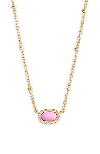 Shop Kendra Scott Elisa Mini Pendant Necklace In Gold Fuchsia Mag