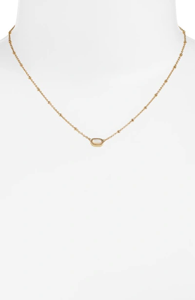 Shop Kendra Scott Elisa Mini Pendant Necklace In Gold Ivory Mother Of Pearl