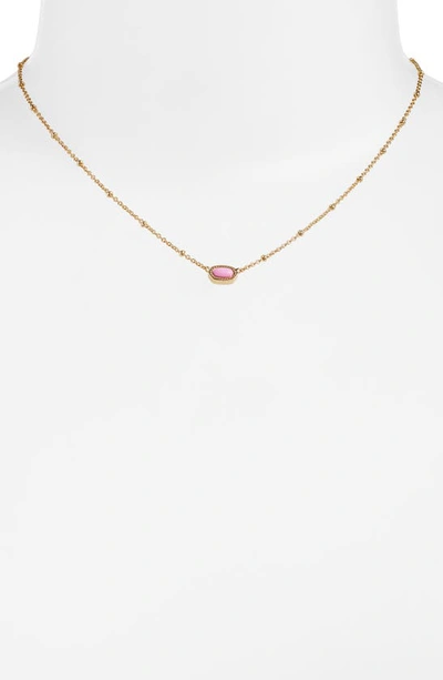 Shop Kendra Scott Elisa Mini Pendant Necklace In Gold Fuchsia Mag