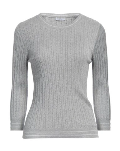 Shop Peserico Easy Woman Sweater Light Grey Size 6 Cotton