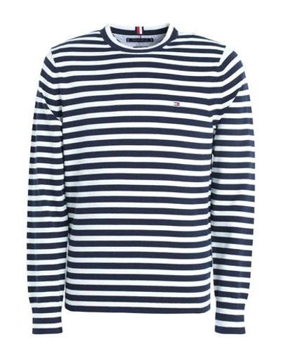 Shop Tommy Hilfiger Man Sweater Midnight Blue Size L Cotton, Polyester