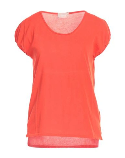 Drumohr Woman Sweater Orange Size L Cotton In Orange