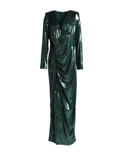 Shop Clips Woman Maxi Dress Dark Green Size 10 Polyester