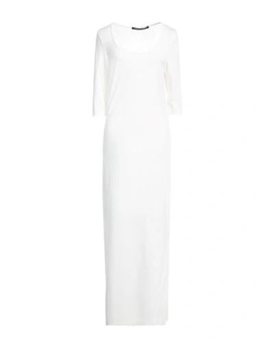 Shop Alessio Bardelle Woman Maxi Dress White Size M Viscose, Nylon, Elastane