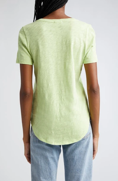 Shop Atm Anthony Thomas Melillo V-neck Slub Cotton T-shirt In Matcha