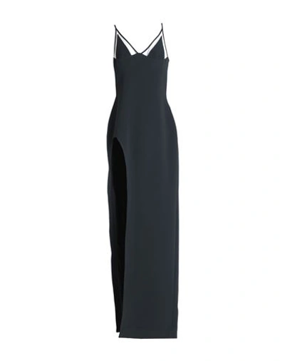 Shop David Koma Woman Maxi Dress Black Size 8 Acetate, Viscose, Elastane