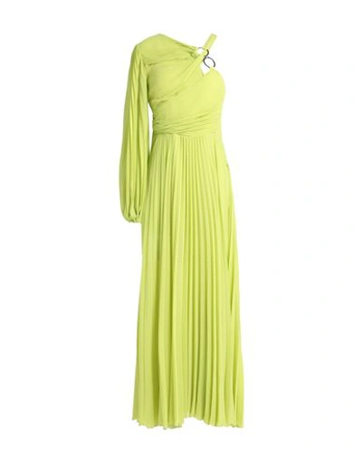 Shop Olla Parèg Olla Parég Woman Maxi Dress Acid Green Size 4 Polyester, Viscose
