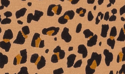 Shop Miles The Label Kids' Leopard Print Stretch Organic Cotton Leggings In Camel