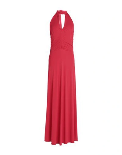 Shop Le Streghe Woman Maxi Dress Red Size M Polyester, Elastane