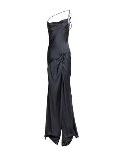Shop Pinko Woman Maxi Dress Black Size 8 Polyester