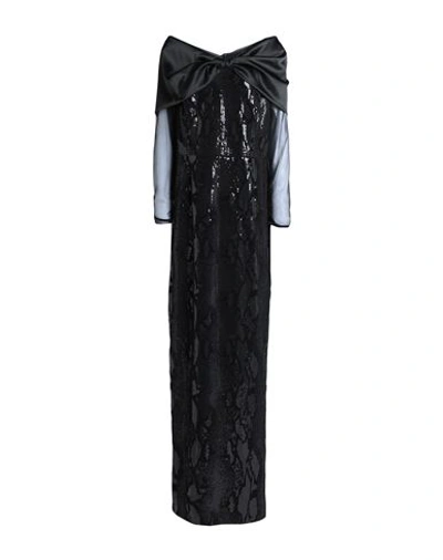 Shop Clips Woman Maxi Dress Black Size 14 Polyester, Elastane