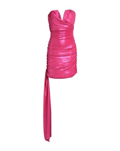 Shop Aniye By Woman Mini Dress Fuchsia Size 8 Polyester, Elastane In Pink