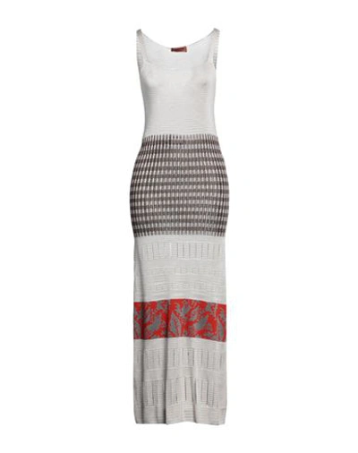 Shop Missoni Woman Maxi Dress Ivory Size 10 Viscose, Cotton, Cupro, Polyester In White