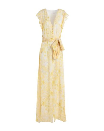 Shop Patrizia Pepe Woman Maxi Dress Light Yellow Size 10 Viscose