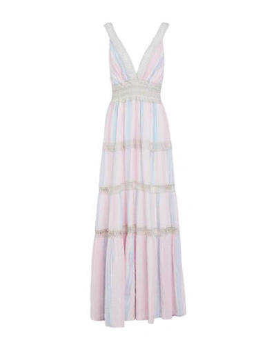 Shop Temptation Positano Woman Maxi Dress Light Pink Size L Linen