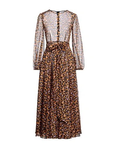 Giada Curti Resort Woman Maxi Dress Orange Size 6 Polyester In Orange