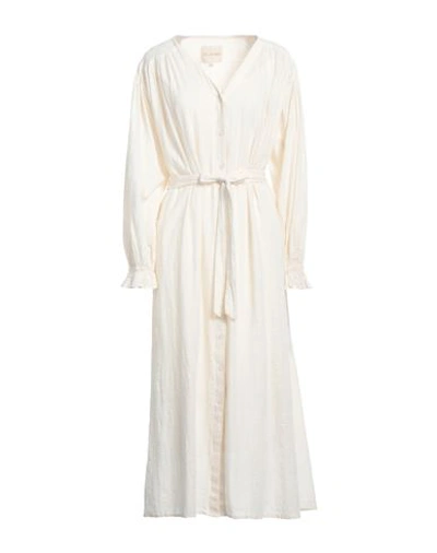 Shop Stella Forest Woman Midi Dress Ivory Size 8 Cotton, Viscose In White