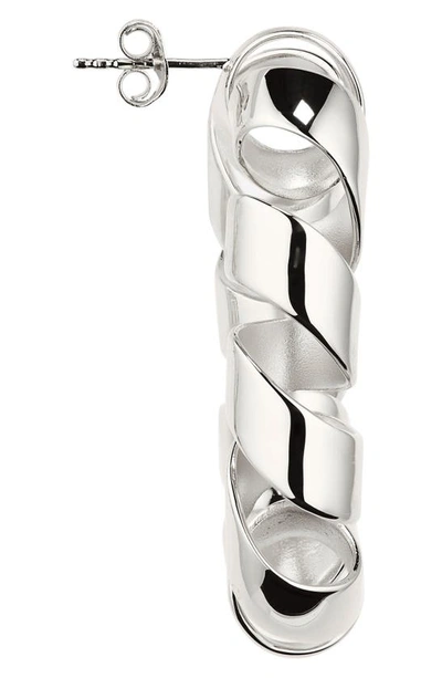 Shop Rabanne Extralarge Link Twist Earrings In Silver