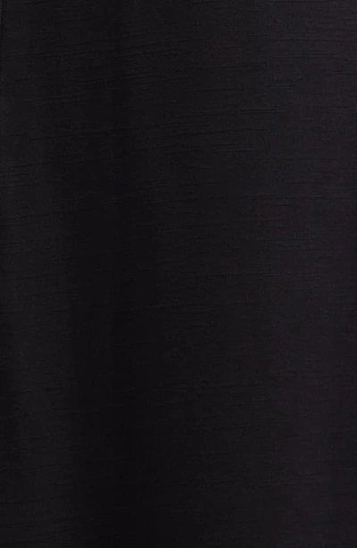 Shop Totême Long Sleeve Satin Knot Maxi Dress In Black