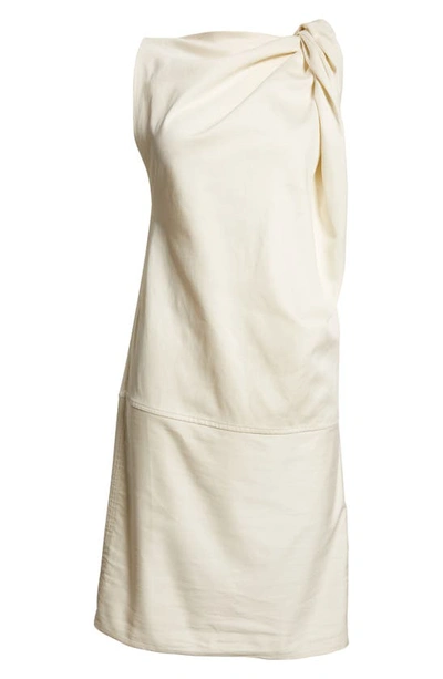 Totême Toteme Shoulder Twist Dress In Ecru