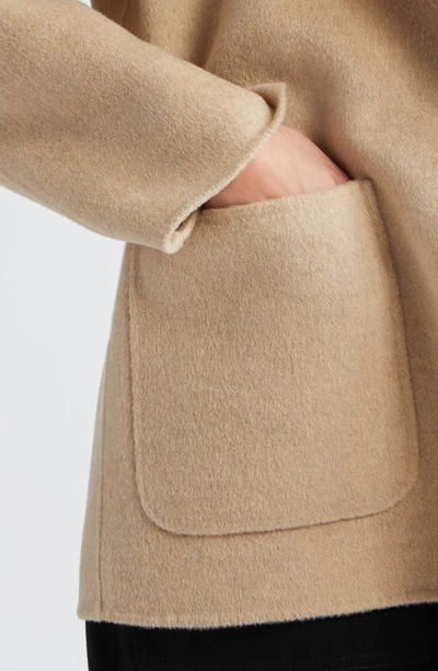 Shop Totême Patch Pocket Wool Jacket In Fawn Mlange
