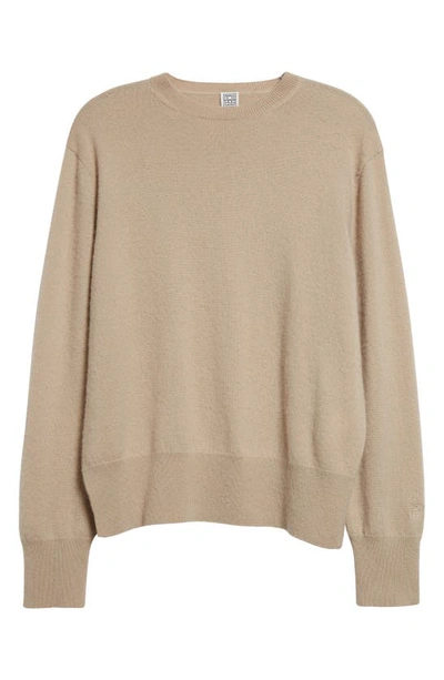 Shop Totême Cashmere Crewneck Sweater In Fawn