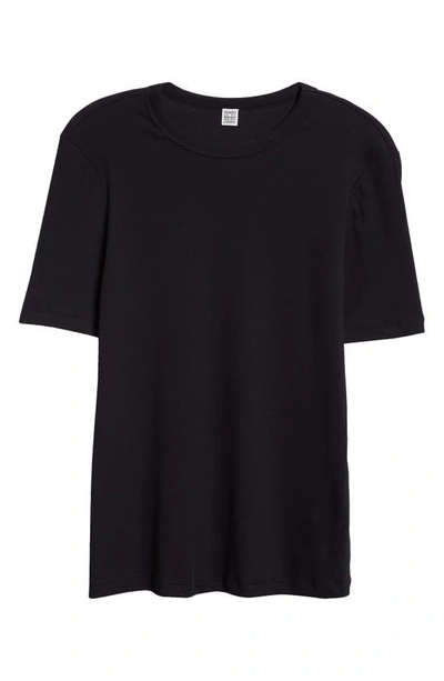 Shop Totême Classic Rib T-shirt In Black