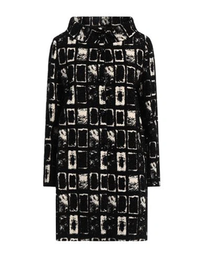 Shop Hanita Woman Coat Black Size 4 Cotton, Nylon, Elastane