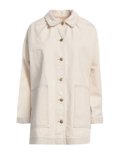 Shop B Sides Woman Jacket Cream Size L Cotton In White