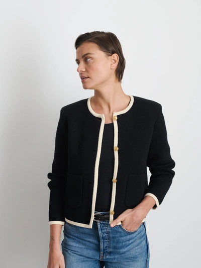 Alex Mill Paris Sweater Jacket In Black